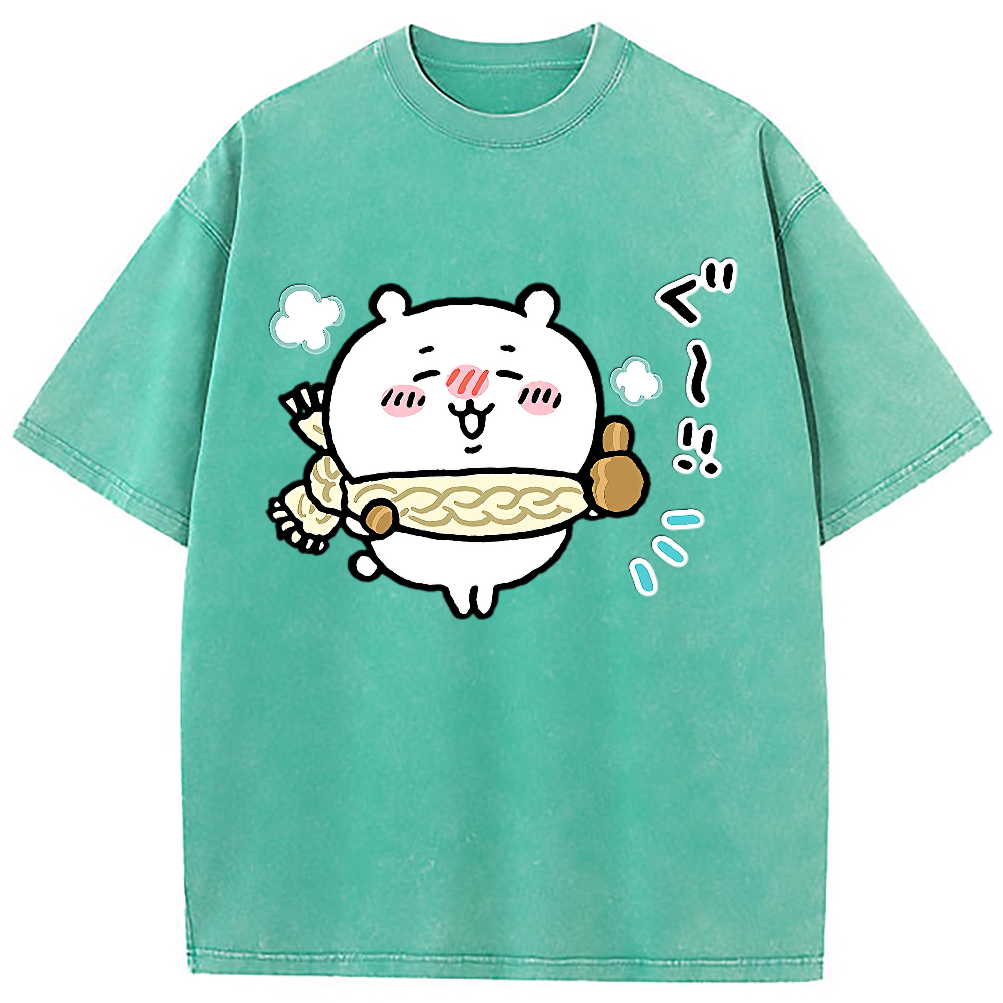 （画像用） ちいかわ ちいかわ Chii-kawa chiikawa 綿100% ヴィンテージ風 半袖Tシャツ（フロントプリント）